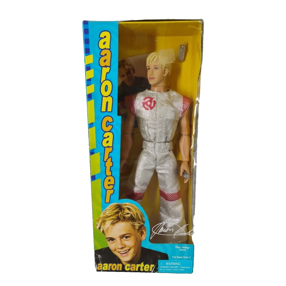 NEW‎ IN BOX Vintage 2001 Aaron Carter Doll Play Along 80000 Red & Silver